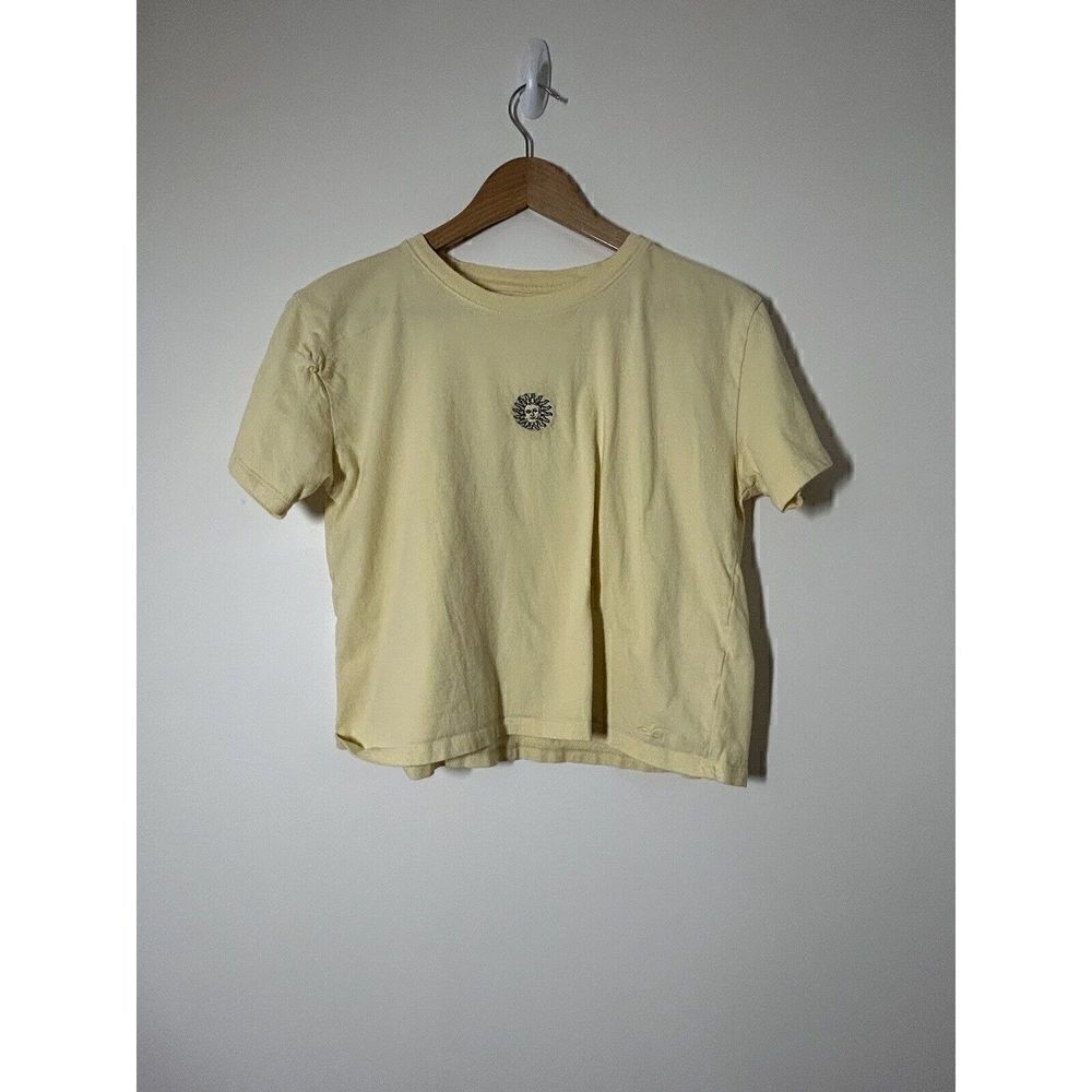 Hollister Yellow Sun Crop Top T-shirt Women’s Size Small
